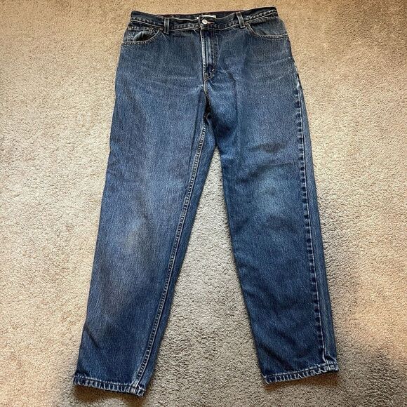 Vintage Levi's 550 Jeans Womens Sz 16 Relaxed Fit Tapered Blue 90s Friends Y2k - Picture 1 of 10